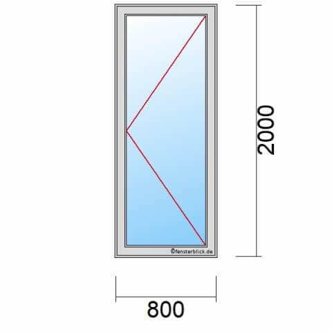 Balkontür 80x200 cm 1-flüglig Dreh-Rechts technische Details