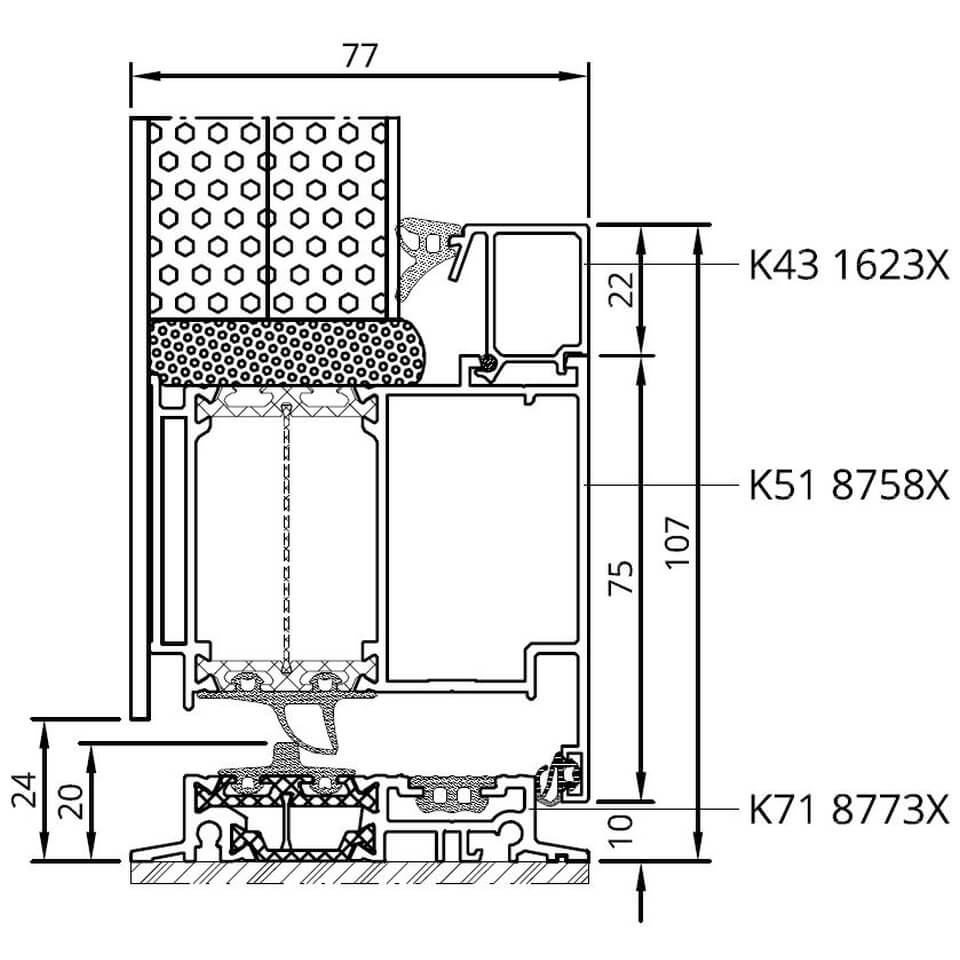 Türschutzplatte Maxi, 800 mm hoch, für Türbreite 860 mm/834 mm - schützen,  gestalten, reparieren