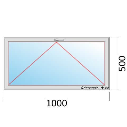 Kellerfenster 1000mmx500mm Kipp-Öffnung technische Details