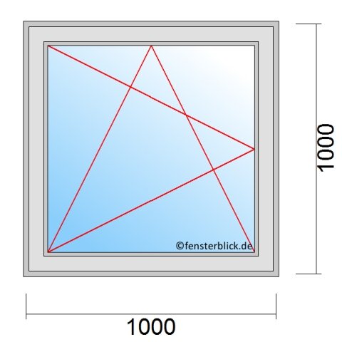 Fenster 1000x1000mm Fenster DKL technische Details