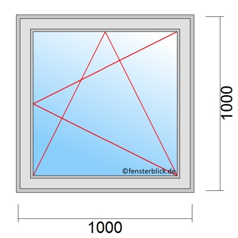 Fenster 1000x1000mm Fenster DKR technische Details