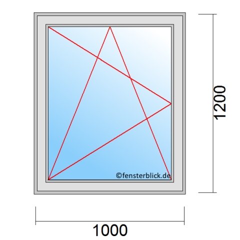 Fenster 1000x1200mm Fenster DKL technische Details