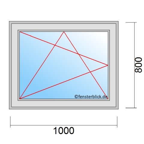 Fenster 1000x800mm Dreh-Kipp-Links technische Details