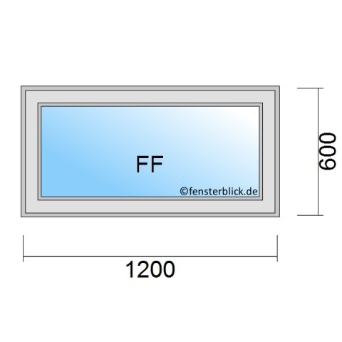 Fenster 1200x600mm Fest im Rahmen technische Details