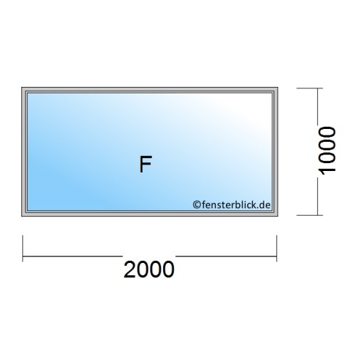Fenster 2000x1000mm Festverglasung technische Details