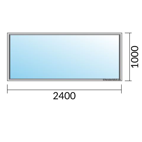 Fenster 2400x1000mm Festverglasung technische Details