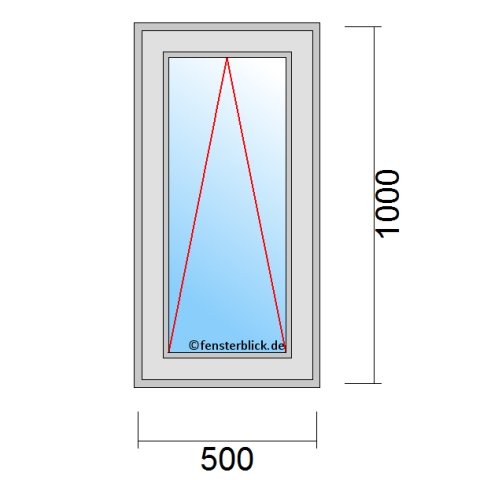 Kippfenster 500x1000mm technische Details