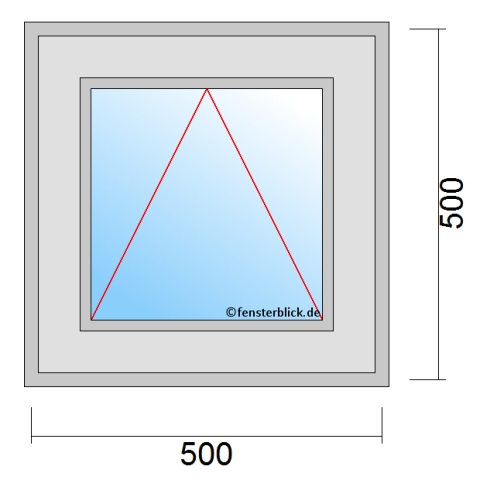 Kippfenster 500x500mm technische Details