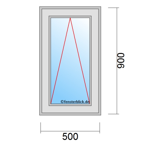 Kippfenster 500x900mm technische Details
