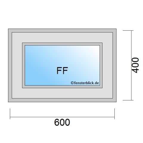 Fenster 600x400mm fester Rahmen technische Details