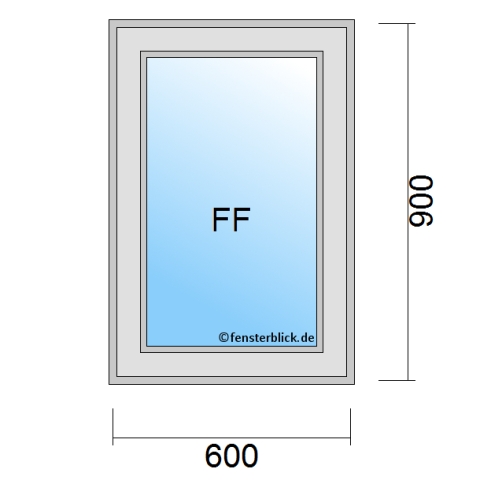 Fenster 600x900mm fester Rahmen technische Details