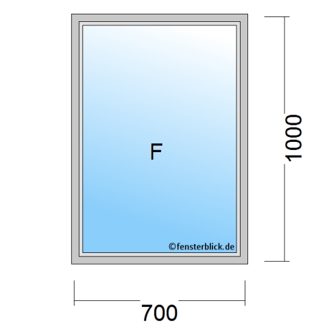 Fenster 700x1000mm Festverglasung technische Details