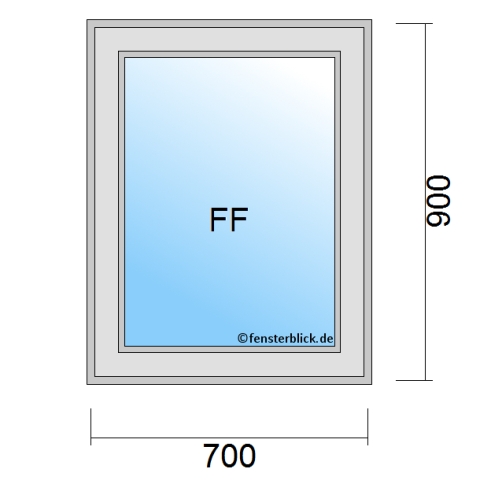 Fenster 700x900mm fester Rahmen technische Details