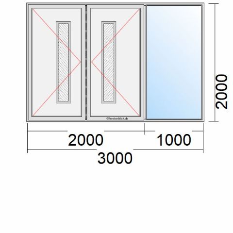 2-flg. Haustür 300x200cm mit Stulp