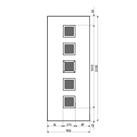 Technische Zeichnung Haustür DV-122