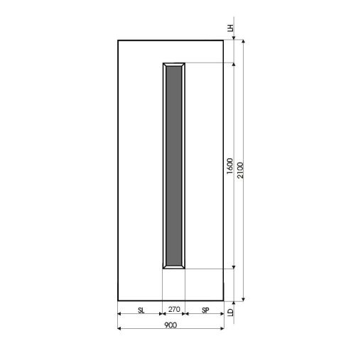 Technische Zeichnung Haustür DV-125