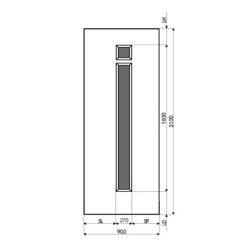 Technische Zeichnung Haustür DV-128