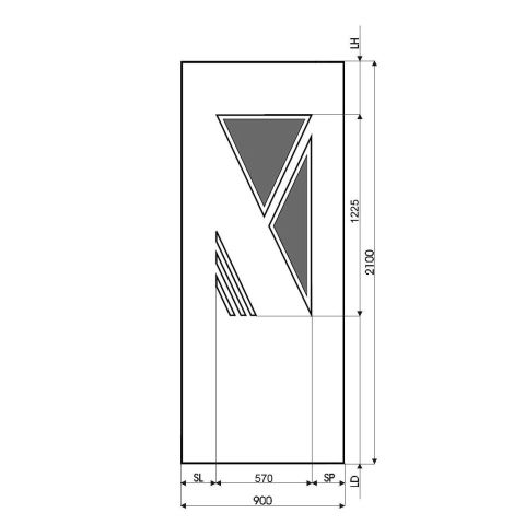 Technische Zeichnung Haustür DV-141