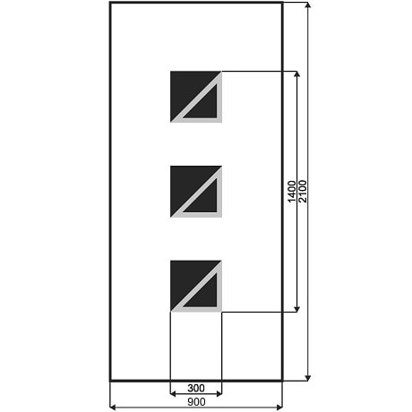 Technische Zeichnung Haustür DV-703