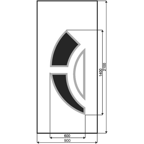 Technische Zeichnung Haustür DV-724