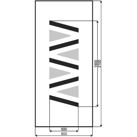 Technische Zeichnung Haustür DV-727D