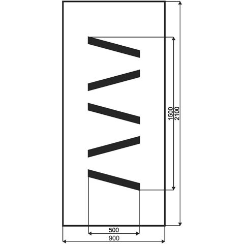 Technische Zeichnung Haustür DV-729