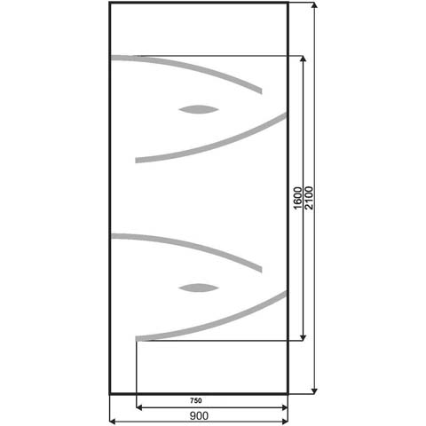 Technische Zeichnung Haustür DV-739