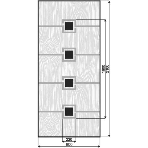 Technische Zeichnung Haustür DV-756