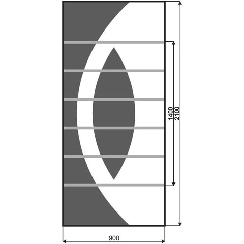 Technische Zeichnung Haustür DVI-781D