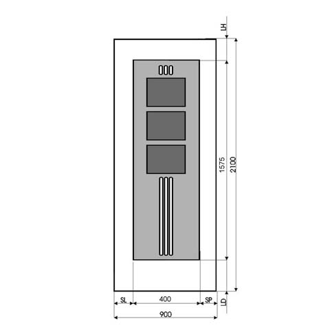 Technische Zeichnung Haustür DV-184