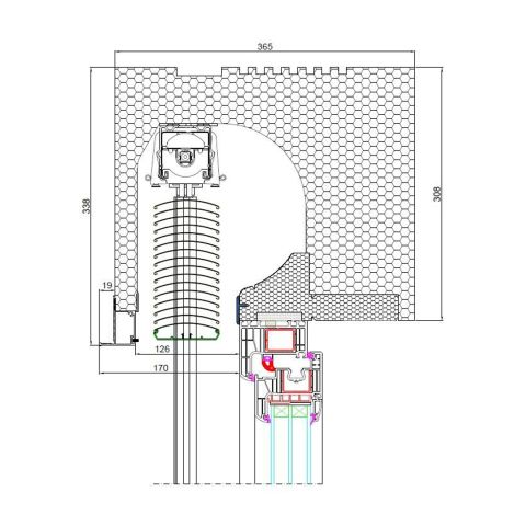 Drutex Raffstore ZF-S mit 365mm Kastentiefe