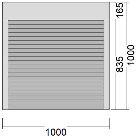 Rollladen 100x100 cm