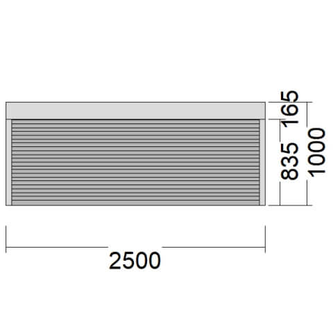 Rollladen 250x100 cm