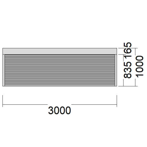 Rollladen 300x100 cm