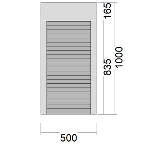 Rollladen 50x100 cm