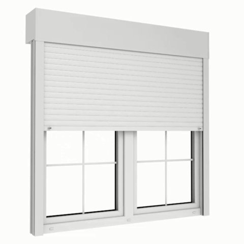 Fenster mit Aufsatzrollladen in Weiß