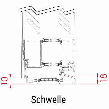 FM Aluminium Haustür P90 Modell 01 Anthrazit