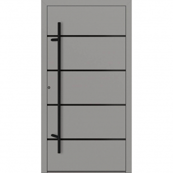 FM Aluminium Haustür P90 Blackline Modell 22 Grau