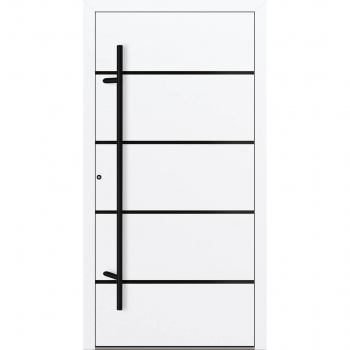 FM Aluminium Haustür P90 Blackline Modell 22 Weiß