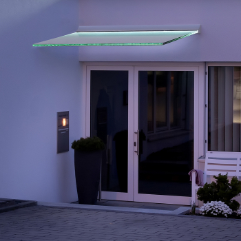 Glassline CANOPY cloud System 1300 Vordach aus Glas mit LED