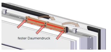 arimeo® Fensterfalz-Lüfter Schwarz Fensterflügel Montage