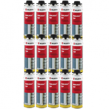 15x Würth 1K-Pistolenschaum PURLOGIC® Top Betongrau - 500ml