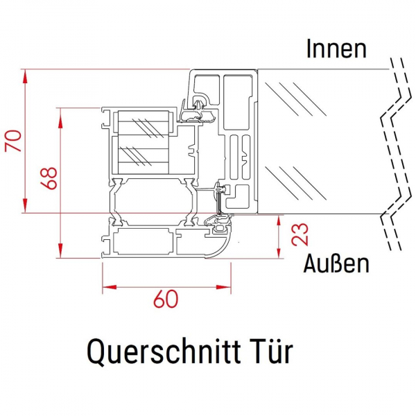 FM Aluminium Haustür AC 68 Blackline Modell 25 Anthrazit