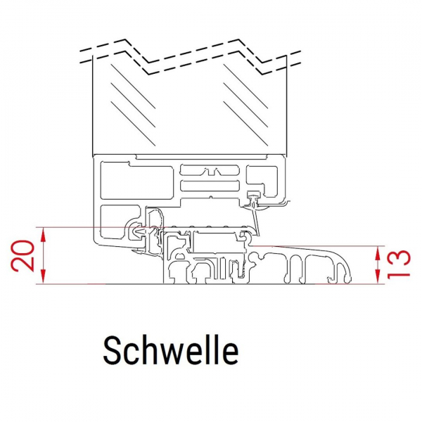 FM Aluminium Haustür AC 68 Blackline Modell 25 Anthrazit