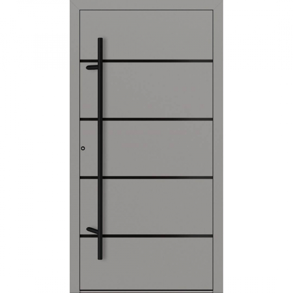 FM Premium Aluminium Haustür P90 Blackline Modell 22 Grau