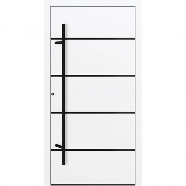 FM Premium Aluminium Haustür P90 Blackline Modell 22 Weiß