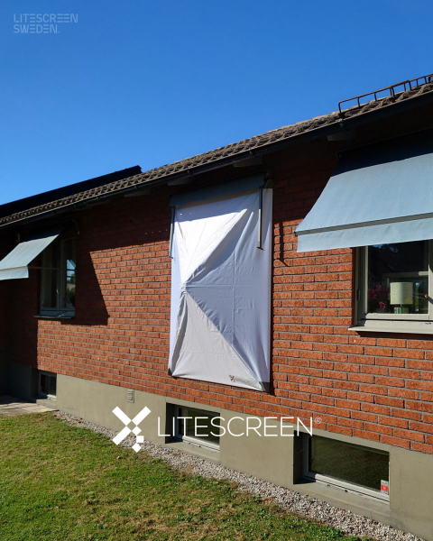 Litescreen Fensterschutz Wetterschutz Fenster streichen Schutz Anwendung